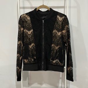 Like New Lace Bomber Jacket by MinkPink - Size Medium